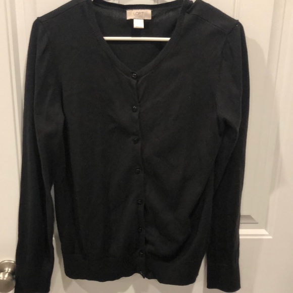 LOFT Sweaters - Loft size large black cardigan